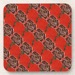 Porta-copo Conjunto de Portas copos Floral do "Coração de Ros