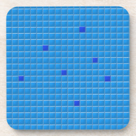 Porta-copo Conjunto de portas copos - Mosaico Azul Quadrado
