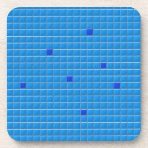 Porta-copo Conjunto de portas copos - Mosaico Azul Quadrado