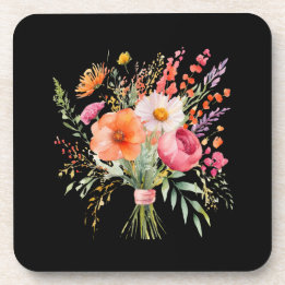 Porta-copo Conjunto Rústico Bonito de 6 Peças no Estilo Flora