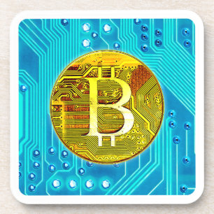 Porta-copo Conselho Bitcurrency e Circuito Criptomoeda