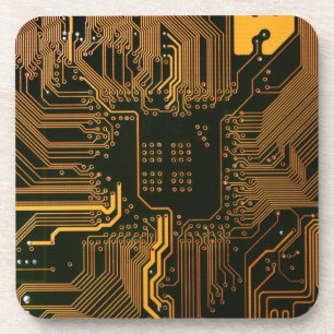 Porta-copo Conselho Nerd de saída PCB Laranja Circuito Eletrô