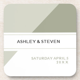 Porta-copo Contemporary Geometric Wedding Favors