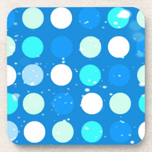 Porta-copo Coo big blue, white, light blue polka dots