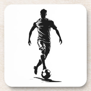 Porta-copo Copo de Arte de Silhueta de Jogador de Futebol Min