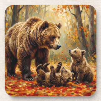 Porta-copo Copo de Bebida Urso Mãe e Filhotes