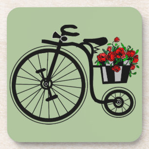 Porta-copo Copo de Plástico com Bike Flores Românticas - Suas