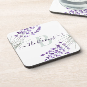 Porta-copo Copo de plástico duro lavanda monogramado