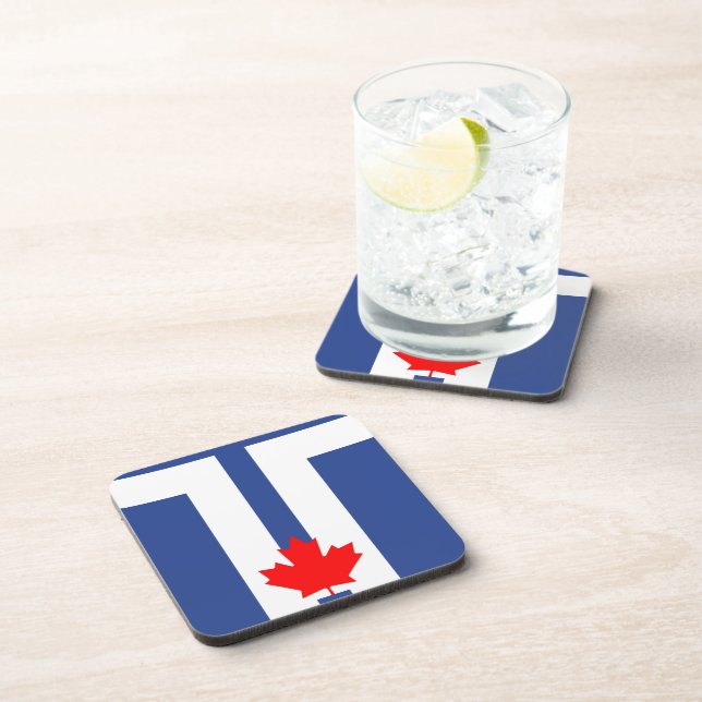 Porta-copo Copo de plástico rígido com a bandeira de Toronto, (Lado Direito)