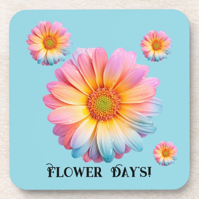 Porta-copo Copo de Plástico Rígido (Dia das Flores)  (Frente)