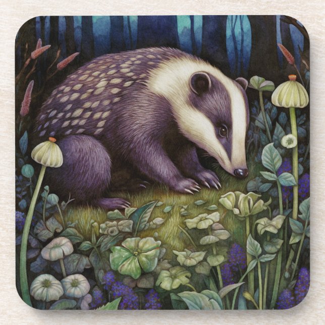 Porta-copo Copo de Plástico Rígido Midnight Badger (Frente)
