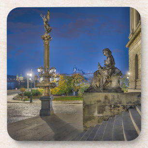 Porta-copo Copo de Plástico Rígido Noite do Castelo de Praga