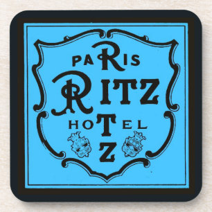 Porta-copo Copo para Bebida Azul Preto de Hotel Vintage Paris