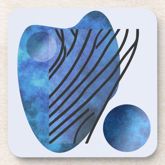 Porta-copo Coração Azul (Frente)