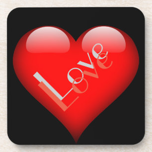 Porta-copo Coração Vermelho Atração Amor Parisiense Casamento