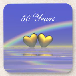 Porta-copo Corações do Ouro do 50º aniversário