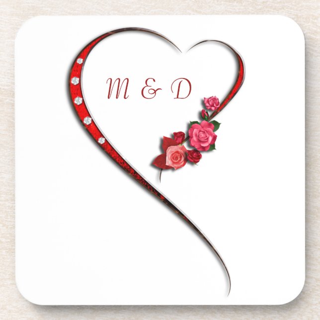 Porta-copo Corações e Portas copos de flores (Frente)