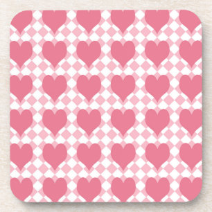 Porta-copo Corações Rosa