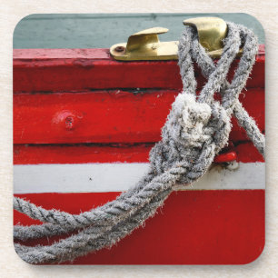 Porta-copo Cordas velhas do arco no grampo de bronze no barco