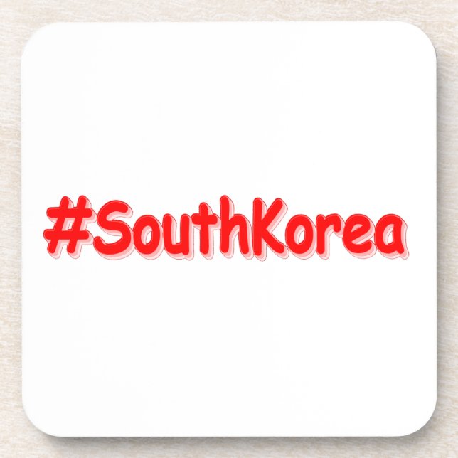 Porta-copo "#Coreia do Sul" Design. Comprar Agora (Frente)
