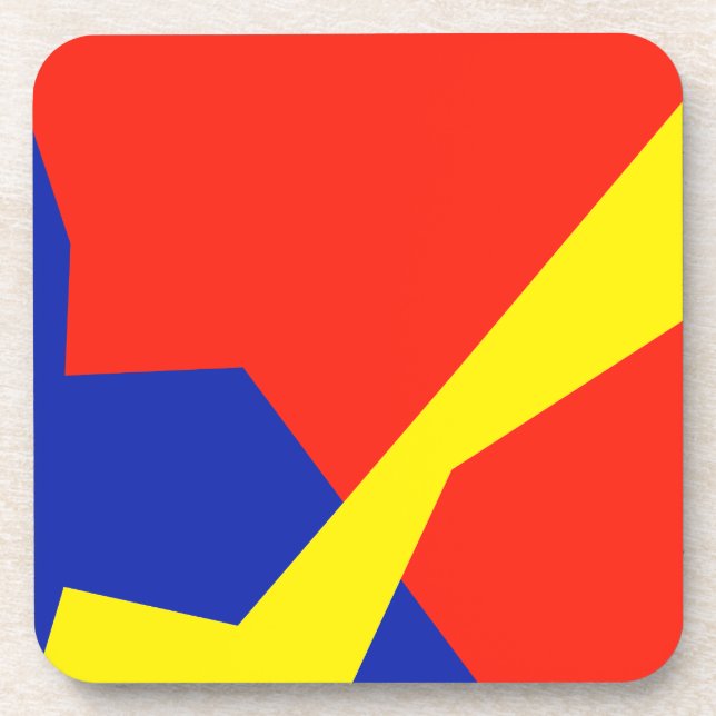 Porta-copo Cores de Sinalizador Branco Vermelho Azul (Frente)