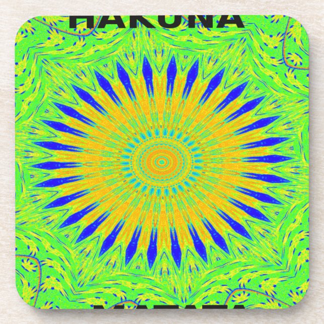 Porta-copo Cores do Tecido Tradicional Africano Verde ouro (Frente)