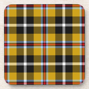 Porta-copo Cornish National Tartan Yellow and Black Xadrez