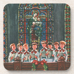 Porta-copo Coro de Crianças Cantando Natal Antigo na Igreja