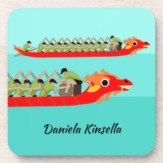 Porta-copo Corrida de Barcos Dragões (Frente)