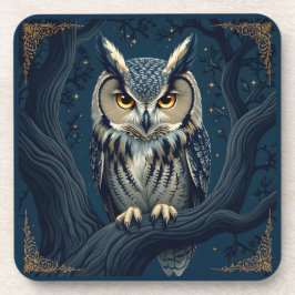 Porta-copo Coruja corada à noite