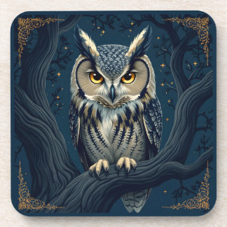 Porta-copo Coruja corada à noite