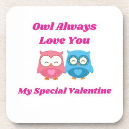Porta-copo Coruja sempre te ama com Casal de coruja em um
