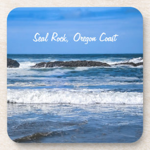 Porta-copo Costa de Oregon da rocha do selo no Oceano