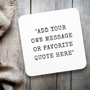 Porta-copo Cotação de mensagem personalizada de tipo de letra