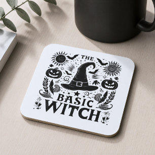 Porta-copo Cottagecore Chapéu de Bruxa Preto Moderno Tema de