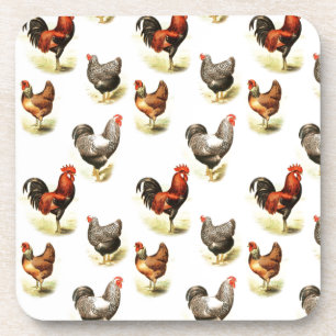 Porta-copo Country Chicken Pattern