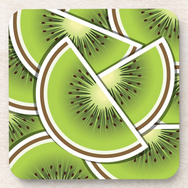 Porta-copo Couves de fruta de kiwi funky (Frente)