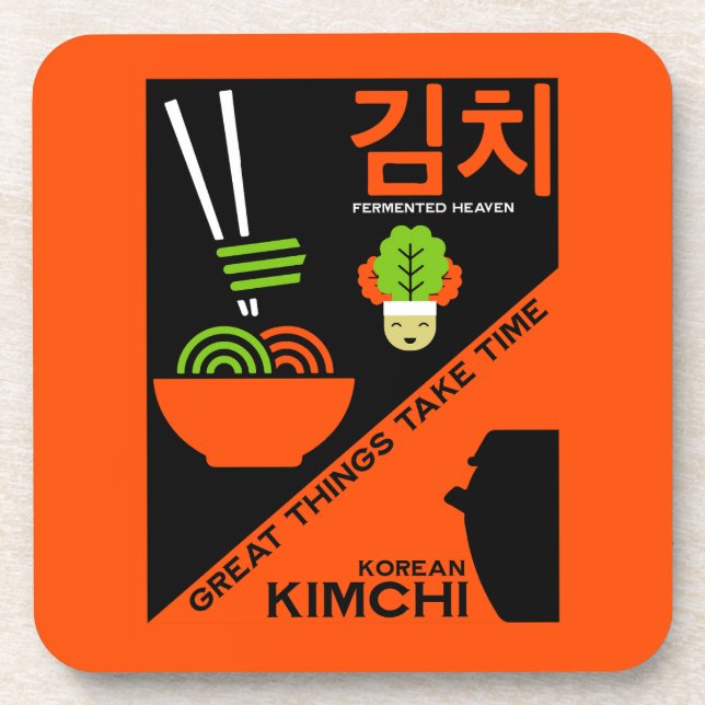 Porta-copo Cozinha Kimchi Coreana (Frente)