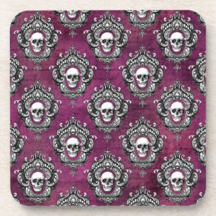 Porta-copo Crânio e gótica púrpura