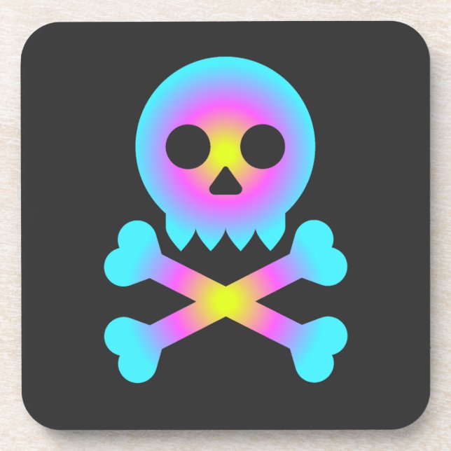 Porta-copo Crânio e ossos cruzados (Frente)