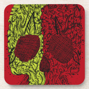 Porta-copo Crânio Moldado em Vermelho Sanguíneo