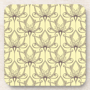 Porta-copo Cream Padrão Floral