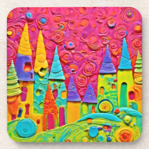 Porta-copo Criação Colorida de Clay Inovadora