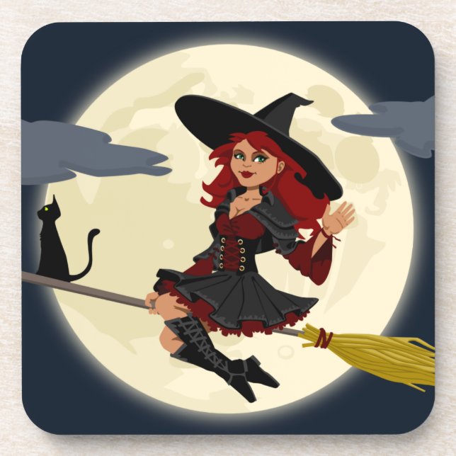 Porta-copo Crianças de bruxas amigáveis de halloween (Frente)