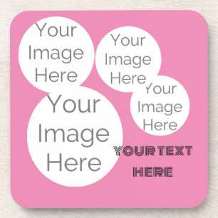Porta-copo criar o próprio texto de foto, modelo, cor-de-rosa
