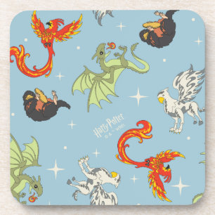 Porta-copo Criaturas Mágicas Padrão Vintage
