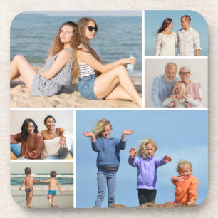 Porta-copo Crie a sua própria colagem de 6 fotos