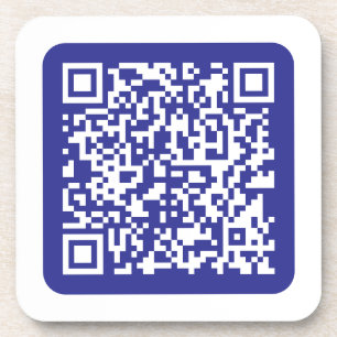 Porta-copo Crie um código QR escaneável   Azul escuro editáve