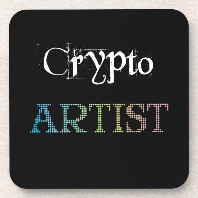 Porta-copo Cripto Artista Escuro (Frente)