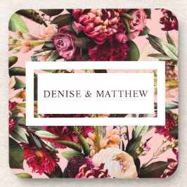 Porta-copo Crisântemo Romântico sobre Rosa Teia de Aranha